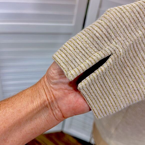 Talbots Tunic Size Medium Embellished Beige NWOT - Picture 10 of 13